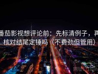 番茄影视想评论前：先标清例子，再核对结尾定锤吗（不费劲但管用）
