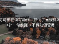 可可影视读写动作：抓例子当规律吗→补一句前提→不费劲但管用